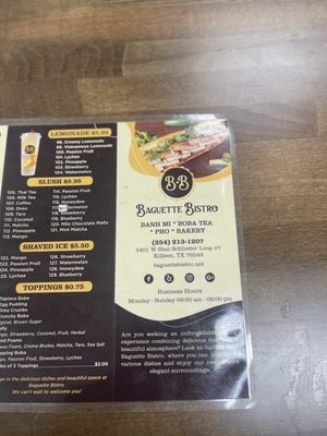 Menu photo 2 Baguette Bistro Killeen, TX