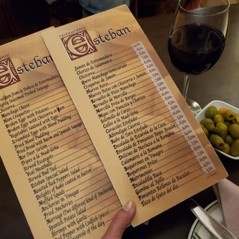 Esteban - Menu in English and Spanish - Spanish Near Me - Madrid, M