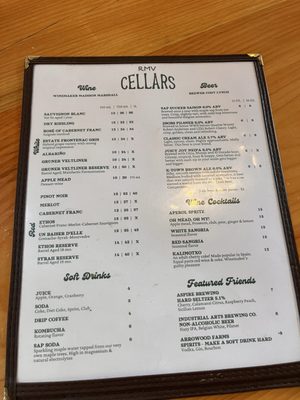 Menu photo 1 RMV Cellars West Park, NY