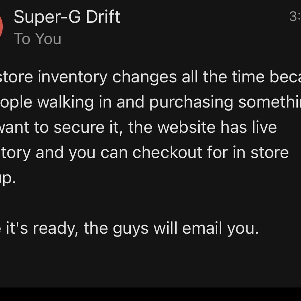 It's a screenshot of my email conversation with Super-G Drift It's a screenshot of my email conversation with Super-G Drift