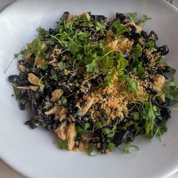 Marmo - Squid ink pasta with crab meat - Italian Near Me - Houston, Texas Marmo - Squid ink pasta with crab meat - Italian Near Me - Houston, Texas
