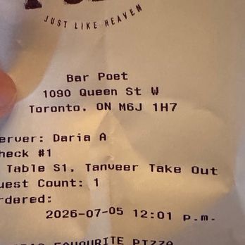 Bar Poet - Pizza Near Me - Toronto, Ontario