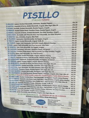 Menu photo 8 Pisillo Italian Panini New York, NY Menu photo 8 Pisillo Italian Panini New York, NY