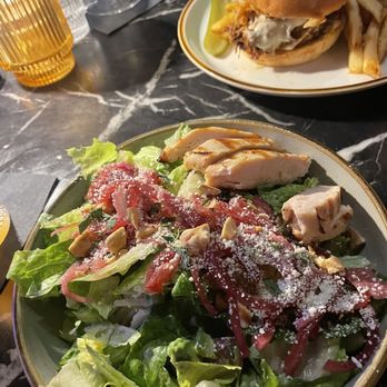 Batson River Brewing & Distilling - Biddeford - Melon salad w. Grilled chicken & a pulled pork sandwich - Distilleries Near Me - Biddeford, Maine Batson River Brewing & Distilling - Biddeford - Melon salad w. Grilled chicken & a pulled pork sandwich - Distilleries Near Me - Biddeford, Maine