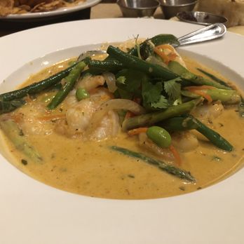 Clementine - Red coconut curry bowl with perfectly cooked shrimp. - New American Near Me - Harrisonburg, Virginia