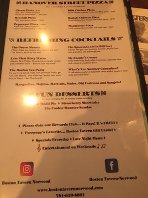 Menu photo 8 Boston Tavern Norwood, MA Menu photo 8 Boston Tavern Norwood, MA