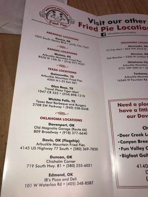 Menu photo 4 Arbuckle Mountain Fried Pies Davis, OK Menu photo 4 Arbuckle Mountain Fried Pies Davis, OK