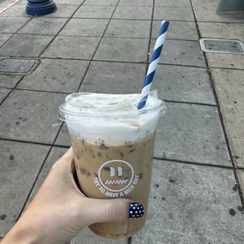Dreamboat - Carmelized banana latte with cold foam - Vegan Near Me - San Diego, California Dreamboat - Carmelized banana latte with cold foam - Vegan Near Me - San Diego, California