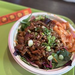 Saucy Asian - Emeryville - SAUCY ASIAN BOWL with spicy pork
