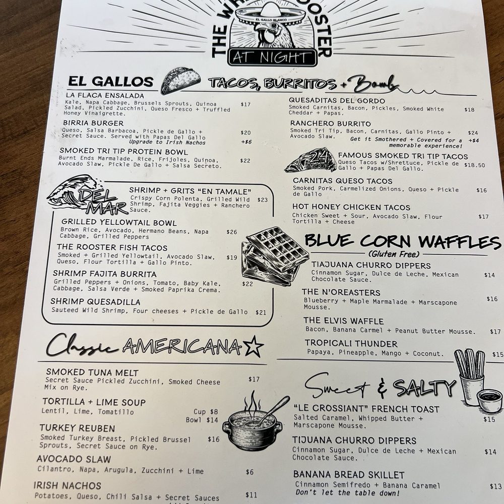 The White Rooster - Menu - New Mexican Cuisine Near Me - Dana Point, California The White Rooster - Menu - New Mexican Cuisine Near Me - Dana Point, California