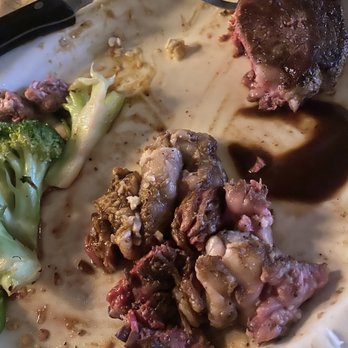 Ted's Montana Grill - What's left after eating the decent part of the steak which wasn't tender, slightly tough. - American Near Me - Durham, North Carolina Ted's Montana Grill - What's left after eating the decent part of the steak which wasn't tender, slightly tough. - American Near Me - Durham, North Carolina