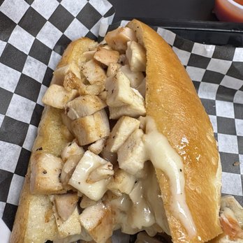 Frank's Philadelphia - Doesn't that look appetizing with cubed chicken it was horrible - Sandwiches Near Me - Costa Mesa, California Frank's Philadelphia - Doesn't that look appetizing with cubed chicken it was horrible - Sandwiches Near Me - Costa Mesa, California