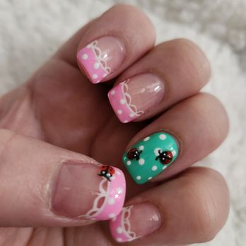 I NAILS & SPA - polkadot ladybug  nails - Nail Salons Near Me - Olympia, Washington