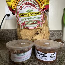 Santa Cruz Markets - Shrimp Ceviche $10.99 Hot Salsa $4.99 Tortilla Chips $2.99