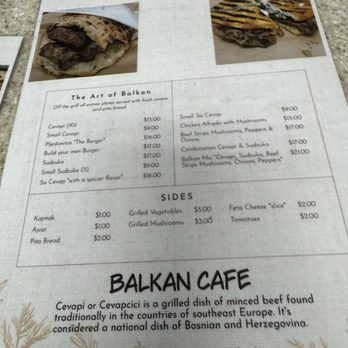Balkan Cafe - Menu - Modern European Near Me - Jacksonville, Florida