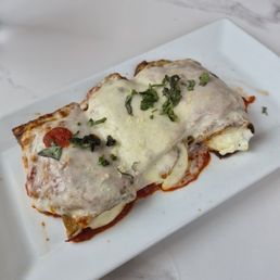 Eggplant Rollatini appetizer.