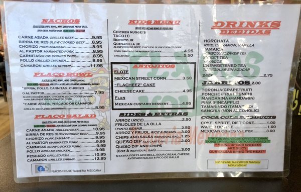 Menu photo 3 Flacos House - Savannah Savannah, GA