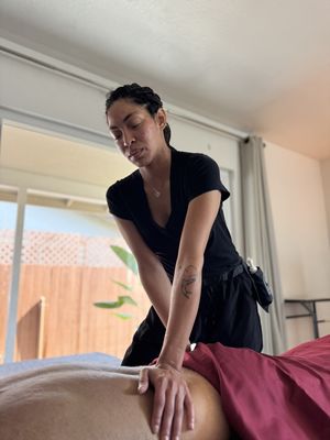 Deep Tissue Massage - Deep Tissue Massage is a form of bodywork that aims to relieve tension in the deeper layers of tissue in the body. Deep Tissue Massage is a highly effective method for releasing chronic stress areas due to misalignment, repetitive motions, and past lingering injuries. Due to the nature of the deep tissue work, open communication during the session is crucial to make sure you don't get too uncomfortable. Keep in mind that soreness is pretty common after the treatment, and that plenty of water should be ingested to aid with the flushing and removal of toxins that will have been released from the deep tissue during the session. Deep Tissue Massage - Deep Tissue Massage is a form of bodywork that aims to relieve tension in the deeper layers of tissue in the body. Deep Tissue Massage is a highly effective method for releasing chronic stress areas due to misalignment, repetitive motions, and past lingering injuries. Due to the nature of the deep tissue work, open communication during the session is crucial to make sure you don't get too uncomfortable. Keep in mind that soreness is pretty common after the treatment, and that plenty of water should be ingested to aid with the flushing and removal of toxins that will have been released from the deep tissue during the session.