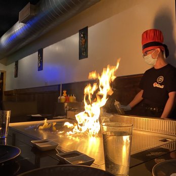 Okinii - Fire demonstration - Sushi Bars Near Me - New York, New York
