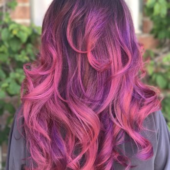 KA Hair Studio - Pictures say it all! Three different colors! Violet, purple and pink - Hair Stylists Near Me - Beverly Hills, California