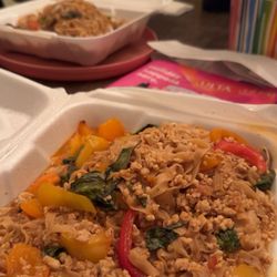 Singha II - Rice noodles with spicy ground chicken; the best!