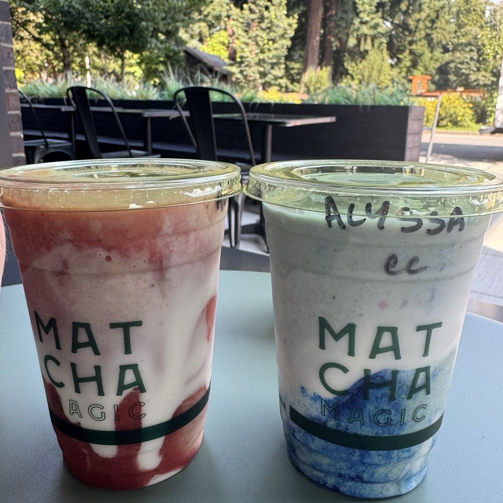 Matcha Magic - Strawberry glaze and cloudy coconut - Coffee & Tea Near Me - Redmond, Washington Matcha Magic - Strawberry glaze and cloudy coconut - Coffee & Tea Near Me - Redmond, Washington