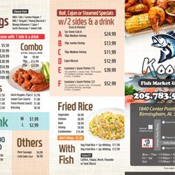 Koo's Seafood and wings - New Menu