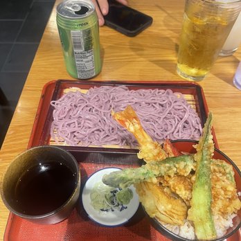 Shingen - Dinner special: homemade cold ube soba with tendon - Japanese Near Me - Honolulu, Hawaii Shingen - Dinner special: homemade cold ube soba with tendon - Japanese Near Me - Honolulu, Hawaii