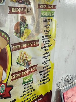 Menu photo 2 Tacos El Flako Tampa, FL