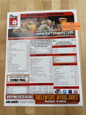 Menu photo 2 Barry Bagels Ann Arbor, MI
