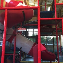 the inside of a play area