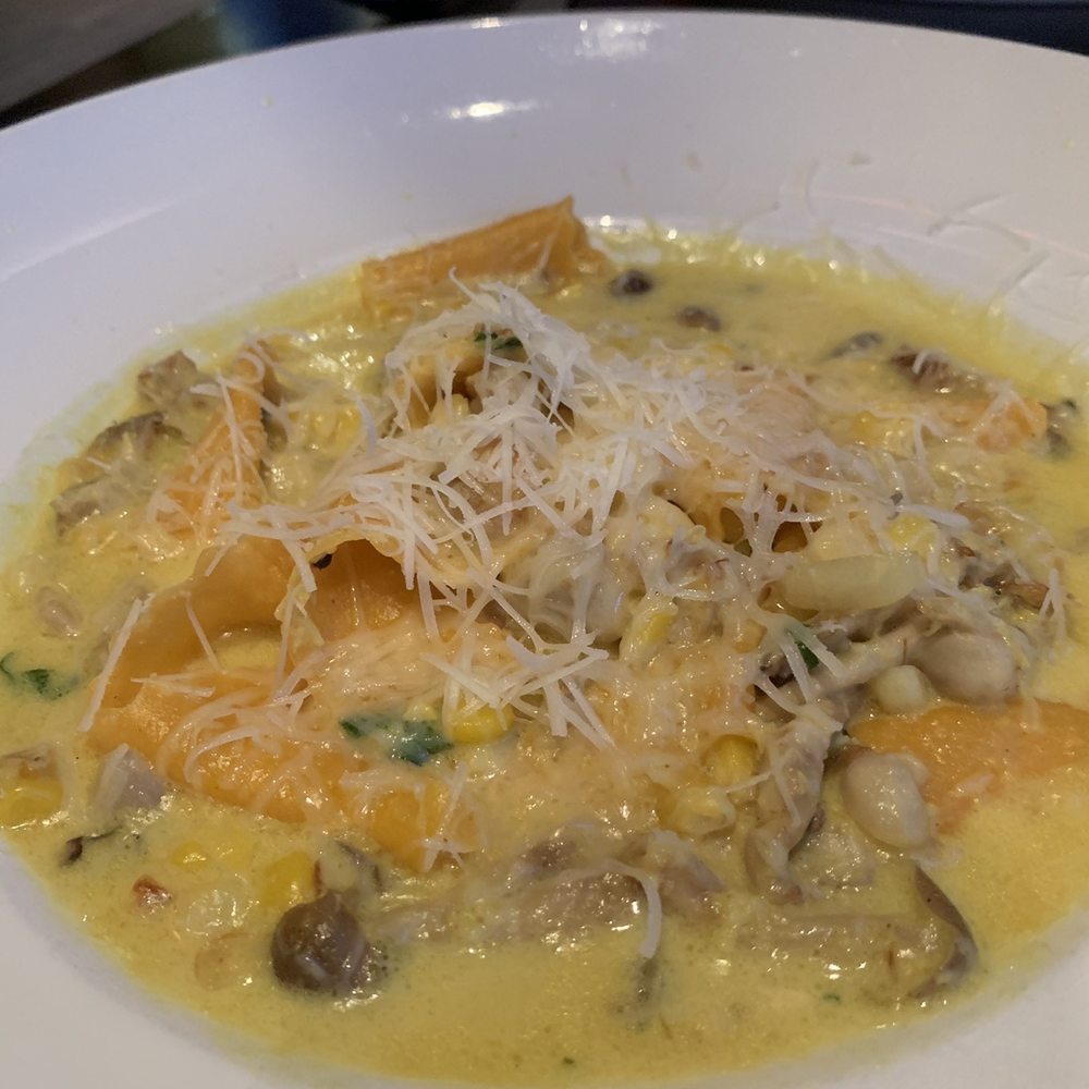 Posto - Tagliatelle with corn and mushroom sauce - Italian Near Me - Somerville, Massachusetts Posto - Tagliatelle with corn and mushroom sauce - Italian Near Me - Somerville, Massachusetts
