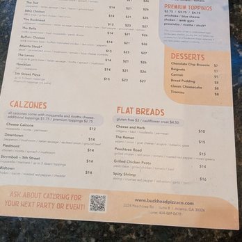Buckhead Pizza - Food menu. - Pizza Near Me - Atlanta, Georgia