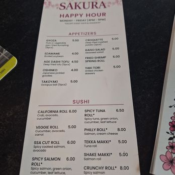 Sakura Restaurant & Sushi Bar - Happy hour menu - Japanese Near Me - Saint Paul, Minnesota Sakura Restaurant & Sushi Bar - Happy hour menu - Japanese Near Me - Saint Paul, Minnesota