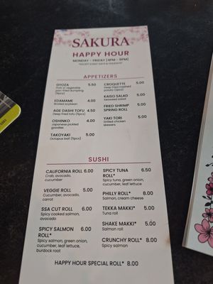 Menu photo 1 Sakura Restaurant & Sushi Bar Saint Paul, MN Menu photo 1 Sakura Restaurant & Sushi Bar Saint Paul, MN