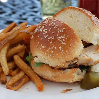 Hogan's Restaurant - Chicken burger with grilled chicken breast instead of a chicken patty, which contains parmesan. - Canadian (New) Near Me - King City, Ontario