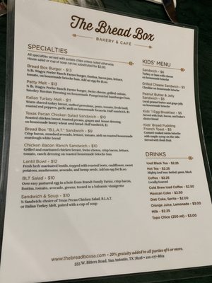 Menu photo 3 The Bread Box San Antonio, TX Menu photo 3 The Bread Box San Antonio, TX