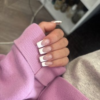 Rendezvous Nails & Spa - square french tip set - Nail Salons Near Me - San Marcos , California Rendezvous Nails & Spa - square french tip set - Nail Salons Near Me - San Marcos , California