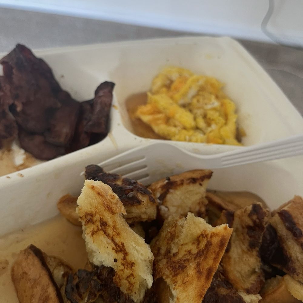 Young's Carryout - French toast, Turkey bacon and scrambled eggs with cheese - Breakfast & Brunch Near Me - Capitol Heights, Maryland Young's Carryout - French toast, Turkey bacon and scrambled eggs with cheese - Breakfast & Brunch Near Me - Capitol Heights, Maryland