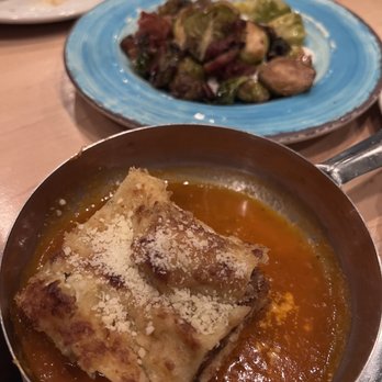 AMBAR Restaurant, Clarendon - Lamb Lasagna and Brussel Sprouts - Modern European Near Me - Arlington, Virginia