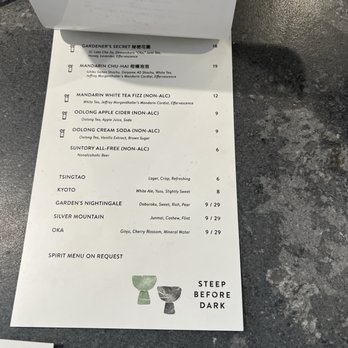 Steep - Night menu - Tea Rooms Near Me - Los Angeles, California Steep - Night menu - Tea Rooms Near Me - Los Angeles, California