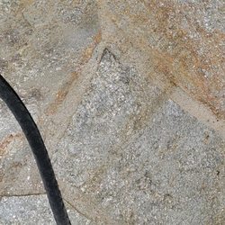 Robertson's Mobile Blasting - Sealant applied directly to dirty flagstone.