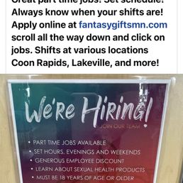 Exterior outside entrance of Fantasy Gifts - Now hiring multiple locations - Burnsville, Minnesota Exterior outside entrance of Fantasy Gifts - Now hiring multiple locations - Burnsville, Minnesota