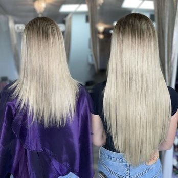 VasXSalon - Two bundles of 26 inch blonde Tape-ins and Highlights application- Stylist Natalie Vasquez - Hair Salons Near Me - Upland, California VasXSalon - Two bundles of 26 inch blonde Tape-ins and Highlights application- Stylist Natalie Vasquez - Hair Salons Near Me - Upland, California