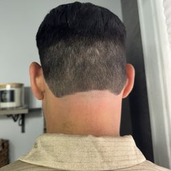 Great Clips - Men's Haircut Very crooked and overall disappointed with results.