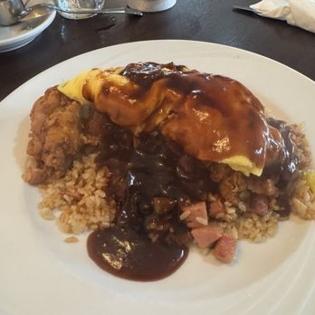 SixtyTwo MarcKet - Fried Chicken Loco Moco with Spam fried rice - New American Near Me - Wailuku, Hawaii