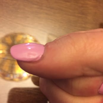 Red Cherry Nail Spa - Supposed to be a fill, but clearly not smooth and extra fake looking - Nail Salons Near Me - Stratford, Connecticut