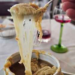 L'Alsace - Look at the cheese in the French Onion soup au gratin