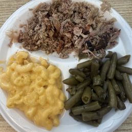 Chopped pork plate with two sides.