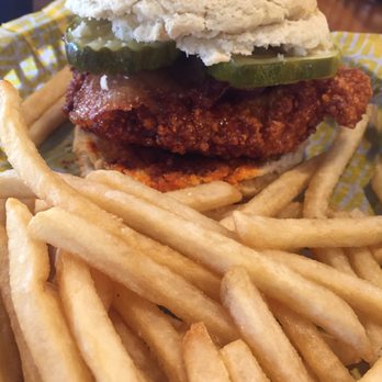 Nashbird - Chicken Biscuit sandwich. Kickin Heat level. This was BOMB! - Southern Near Me - Oklahoma City, Oklahoma